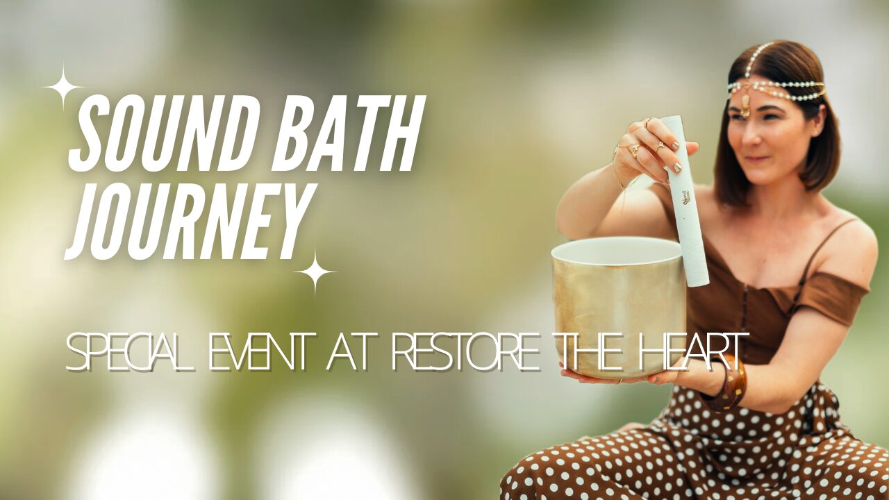 a woman leading a sound bath journey